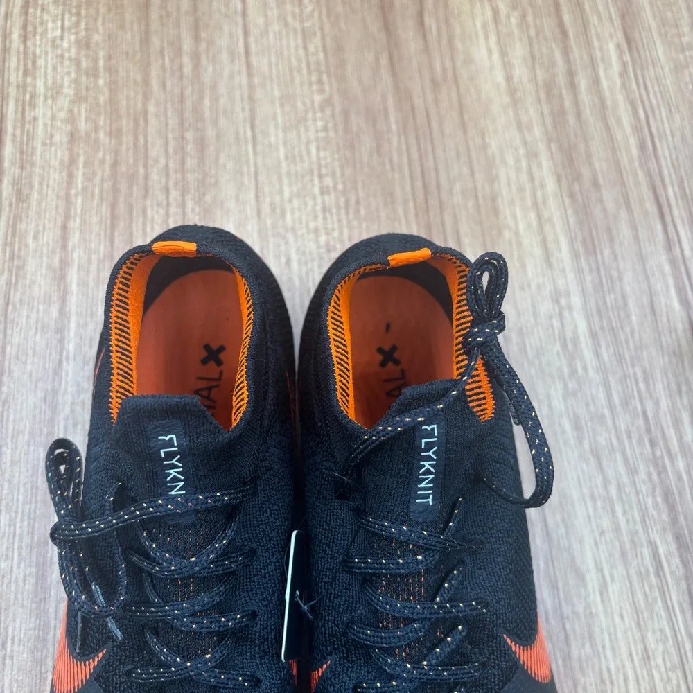 Nike MercurialX Superfly VI Elite IC Men 9.5 Black Orange Soccer Shoe AH7373-081
